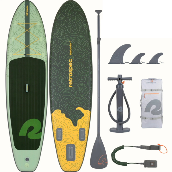 Retrospec Weekender Inflatable Stand Up Paddleboard 10’6”