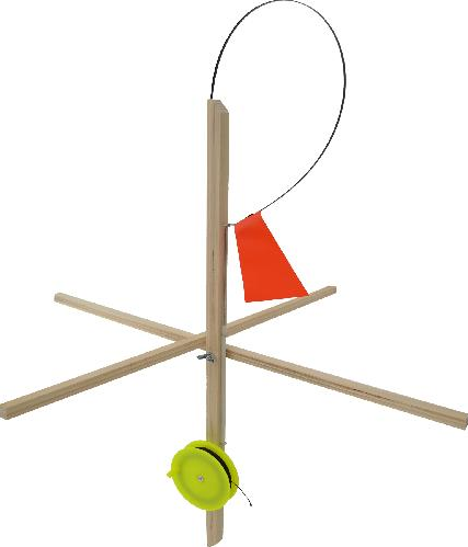 Hardwater Wood Cross Stick Tip Up w/Line Hardwater Wood Cross Stick Tip Up w/Line